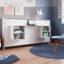 Ver imagem 2 de Cama de Solteiro Horizontal Articulável com Escrivaninha de Estudo Branco - Panorama Móveis