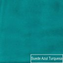 Ver imagem 7 de Kit Diva Recamier Diana 185cm Lado Esquerdo e 02 Poltronas Classic Suede Azul Turquesa - ADJ Decor