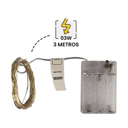 Fio de Fada Led para Decoração Cordão de Luz 5 Metros - Branco - 7