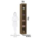 Ver imagem 7 de Guarda Roupa Modulado 1 Porta 38cm Veneza Luciane Móveis Avelã Pf/cinza Supremo Pf