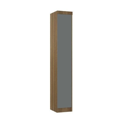 Guarda Roupa Modulado 1 Porta 38cm Veneza Luciane Móveis Avelã Pf/cinza Supremo Pf