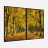 Quadro Paisagem Árvores Bosque Encantador Folhas Amarelas - 2