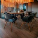 Ver imagem 2 de Cadeira de Jantar Onda Preta Poltrona Confortável Grande White Arrow