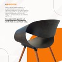 Ver imagem 6 de Cadeira de Jantar Onda Preta Poltrona Confortável Grande White Arrow