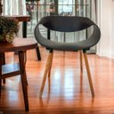 Ver mais imagens de Cadeira de Jantar Onda Preta Poltrona Confortável Grande White Arrow