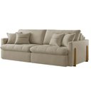 Ver imagem 1 de Sofá Cama A226 3 Lugares Retrátil e Reclinável 220cm Bege Linho