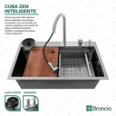 Ver imagem 2 de Cuba Cascata Gourmet Premium Torneira Lavador Copos Completa