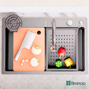 Ver imagem 6 de Cuba Cascata Gourmet Premium Torneira Lavador Copos Completa