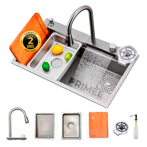 Cuba Cascata Gourmet Premium Torneira Lavador Copos Completa