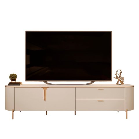 Rack Bancada de Tv 75 Pol 241cm Celi D04 Off White - Mpozenato