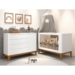 Cômoda com Porta e 4 Gavetas Boom Branco Fosco Reller - 3