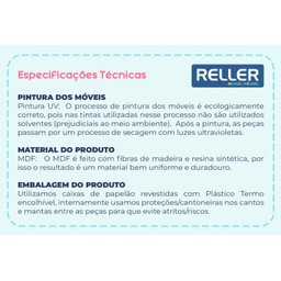 Cômoda com Porta e 4 Gavetas Boom Branco Fosco Reller - 4