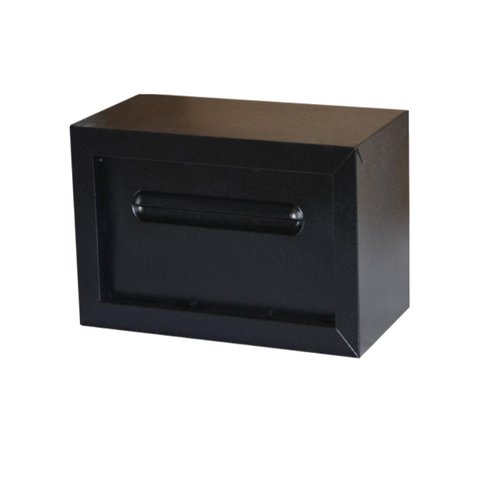 Caixa de Correio Cartas Condomínio Detras Preta 15x30x18cm