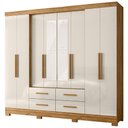 Ver imagem 1 de Guarda Roupa Casal Espelho 8p 237 Cm San Lorenzo Freijo Off White Moval