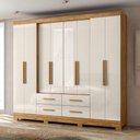 Ver imagem 4 de Guarda Roupa Casal Espelho 8p 237 Cm San Lorenzo Freijo Off White Moval