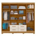 Ver imagem 3 de Guarda Roupa Casal Espelho 8p 237 Cm San Lorenzo Freijo Off White Moval