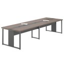 Ver imagem 2 de Mesa de Reunião Retangular Porto da Serra Escritório MDP 360cm Freijo Preto Casah