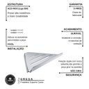 Ver imagem 3 de Prateleira de Canto Porta Shampoo em Aço Inoxidável Branco para Banheiro Grego Metal