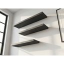 Ver imagem 3 de Kit 3 Prateleiras Preto Mdp 60x20 + 40x20 + 80x20 com Suporte