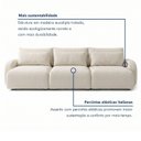 Ver imagem 4 de Sofá Cama Modular Orgânico Retrátil 4 Lugares 270cm Base Madeira Maciça Oxford