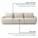 Ver imagem 6 de Sofá Cama Modular Orgânico Retrátil 4 Lugares 270cm Base Madeira Maciça Oxford