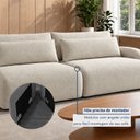 Ver imagem 7 de Sofá Cama Modular Orgânico Retrátil 4 Lugares 270cm com Base em Madeira Maciça Oxford