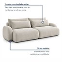 Ver imagem 4 de Sofá Cama Modular Orgânico Retrátil 4 Lugares 270cm com Base em Madeira Maciça Oxford