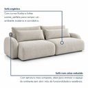 Ver mais imagens de Sofá Cama Modular Orgânico Retrátil 4 Lugares 270cm com Base em Madeira Maciça Oxford