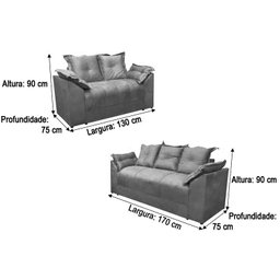 Sofá 2 Lugares Marrom 603 Paris - 4