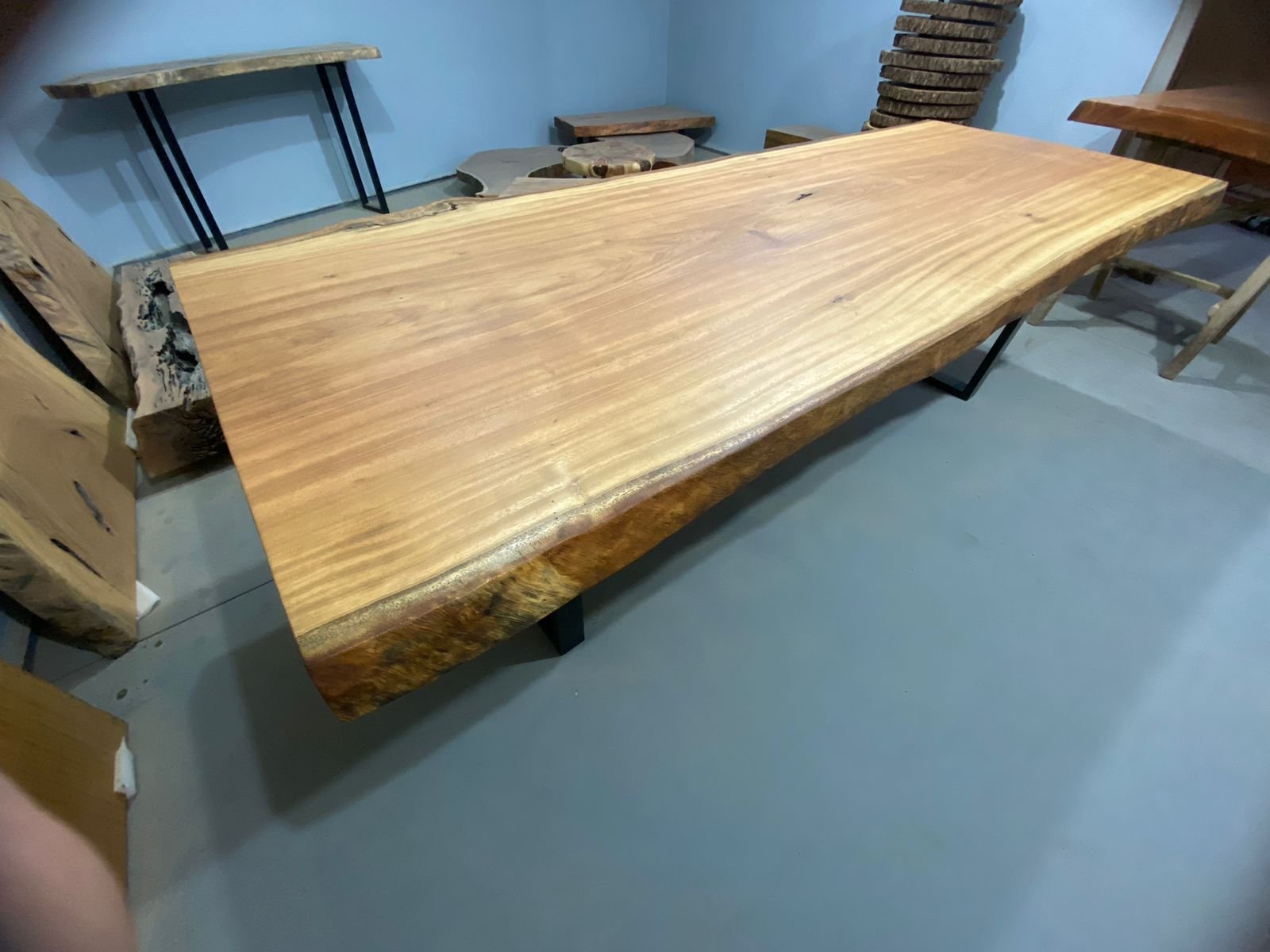 Mesa de Jantar Madeira Rustica Orgânica 2500x1250x750mm - 5