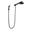 Ducha 15 Cm Preto Fosco em Inox com Ducha de Mão Abs Redondo - 2