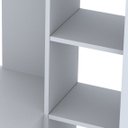 Ver imagem 7 de Escrivaninha Mesa Escritório com Estante Me4143 1 Gaveta 2 Portas 122,5cm Branca