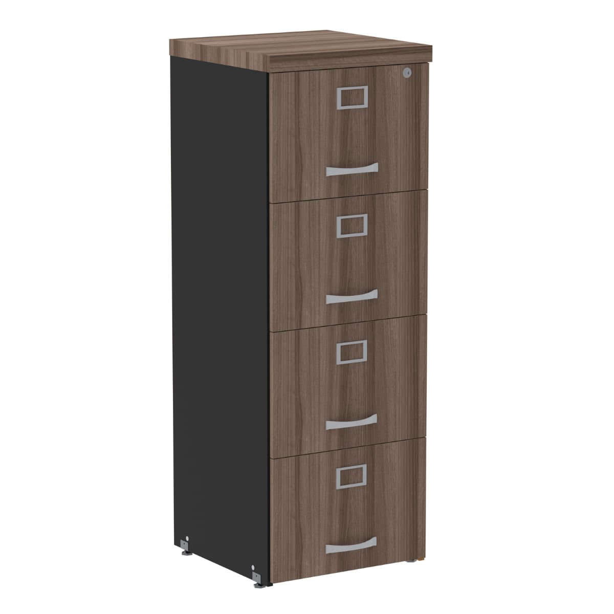 Arquivo Madeira Montavel Pe40 Walnut e Preto - Pandin