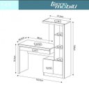 Ver imagem 4 de Escrivaninha Mesa Escritório com Estante 2 Portas 1 Gaveta Me4143