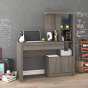 Ver imagem 2 de Escrivaninha Mesa Escritório com Estante 2 Portas 1 Gaveta Me4143