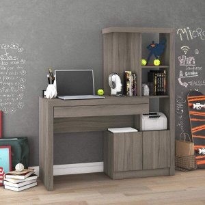 Escrivaninha com Estante 2 Portas 1 Gaveta Me4143 