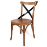 Cadeira X Katrina Madeira Maciça Restaurante Pizzaria Café Bar Boteco Natural - 1