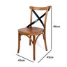 Cadeira X Katrina Madeira Maciça Restaurante Pizzaria Café Bar Boteco Natural - 5