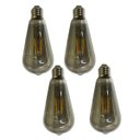 Ver imagem 1 de Lampada Led Multi Filamento Fume 30w Kit 4 Uni Decoraçao Sala Quarto Casa Varanda Iluminaçao Residen