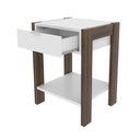 Ver imagem 4 de Mesa de Cabeceira 1 Gaveta Branco