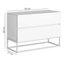 Ver imagem 3 de Kit 2 Mesas de Cabeceira Eros 60cm com Base Cobre:cinza