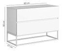 Ver imagem 3 de Kit 2 Mesas de Cabeceira Eros 60cm com Base Cobre:cinza