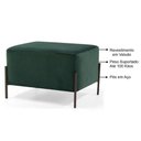 Ver imagem 4 de Puff Decorativo 60cm Base Aço Status Verde Musgo