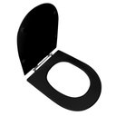 Ver imagem 2 de Assento Sanitário Poliéster para Louça Mondiale (celite) Aço (reb. Oculto) Preto