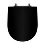 Assento Sanitário Poliéster para Louça Mondiale (celite) Aço (reb. Oculto) Preto - 1