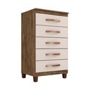Ver imagem 2 de Kit Cômoda 5 Gavetas Porto Belo Com Multiuso Cairo 2 Portas Teka Champanhe Clique Chique