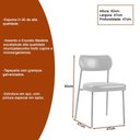 Ver imagem 3 de Cadeira Lilly Estrutura Madeira Courino Cinza Sallar Home 47cm