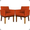 Ver imagem 1 de Kit 2 Poltronas Decorativa para Sala Recepção Consultório Escritório Base em Madeira Divine