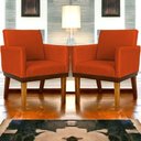 Ver imagem 2 de Kit 2 Poltronas Decorativa para Sala Recepção Consultório Escritório Base em Madeira Divine