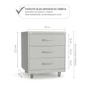 Ver imagem 3 de Gaveteiro de Aço  3 Gavetas com Rodízios com Chave